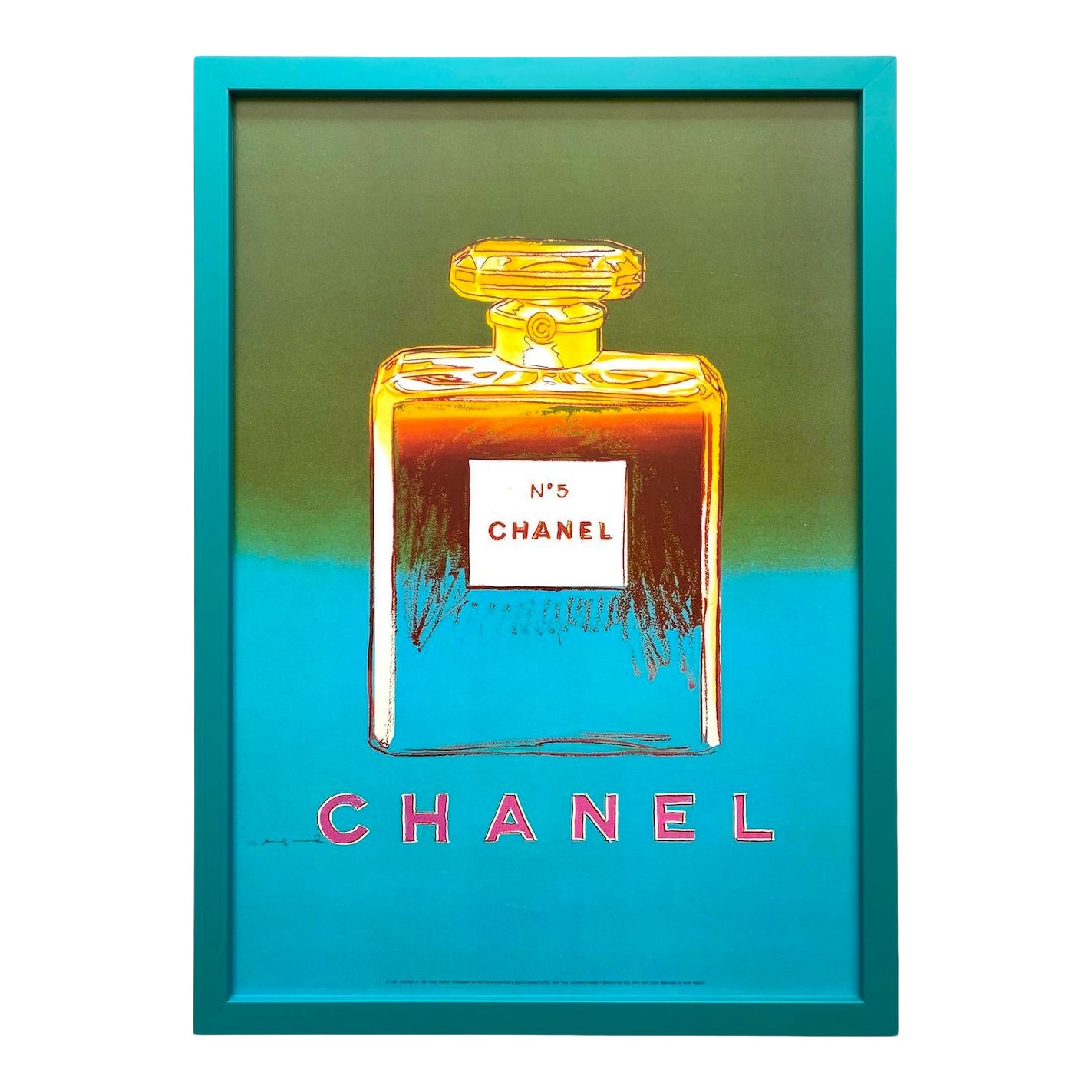 SANDY WELCH CHANEL No.5 アート ANDY WARHOL RARE 1997 CHANEL NO.5 FINE ART SILKSCREEN PRINT