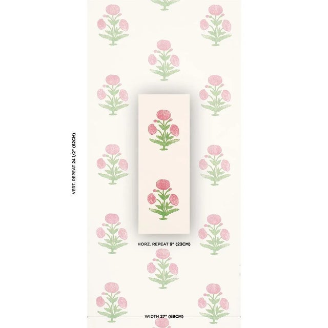 Poppy Print wallcovering pays tribute to India’s iconic and revered Mughal poppy design. Part of Molly Mahon’s Hand Block...