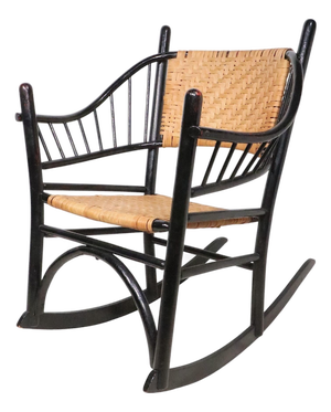 Mid 20th Century Old Hickory Style Rocking Chair
