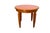French Bout de canapé Side Table in Cherrywood & Red Laminate, 1950s For Sale - Image 4 of 10