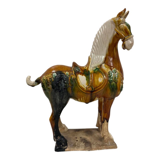 20th Century Chinese Ceramic Tang SanCai (Tri Color)Horse For Sale