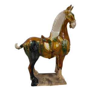 20th Century Chinese Ceramic Tang SanCai (Tri Color)Horse