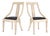 Pair of Maitland Smith Attributed Tessellated Stone Gondola Chairs For Sale