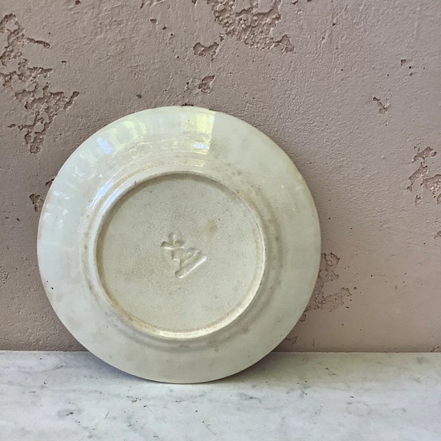 Orchies 1920 Orchies Majolica Hazelnut Plate For Sale - Image 4 of 7