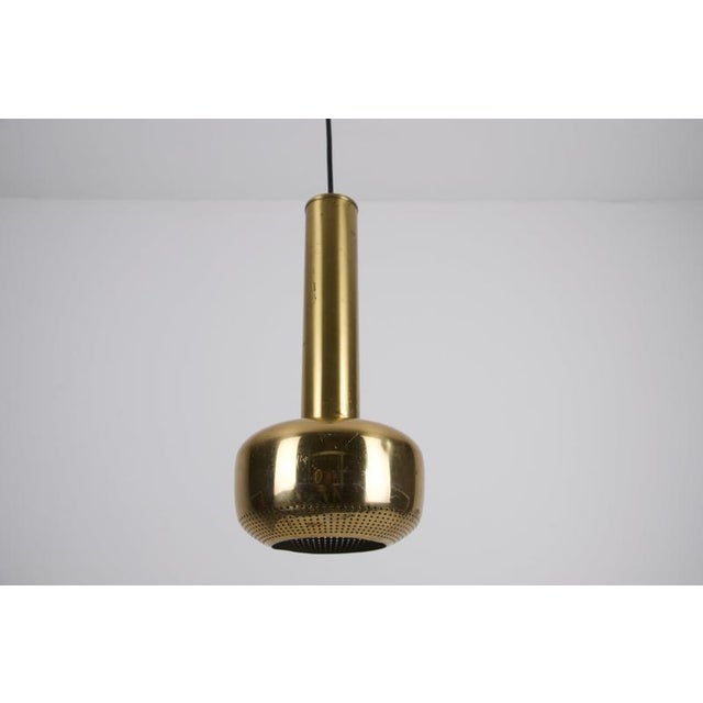 Brass Pendant Lamp by Vilhelm Lauritzen for Louis Poulen, Denmark, 1960s For Sale - Image 6 of 10