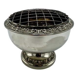 1910-1920 Edwardian Era Silver Plated Rose Bowl Flower Frog Internal Arranger Insert Vase by Ianthe of England For Sale