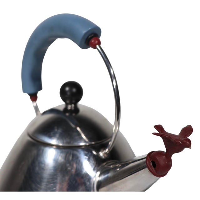 Iconic Memphis design tea pot by Michael Graves for Alessi - made in Italy circa 1980's. This example is in good,...