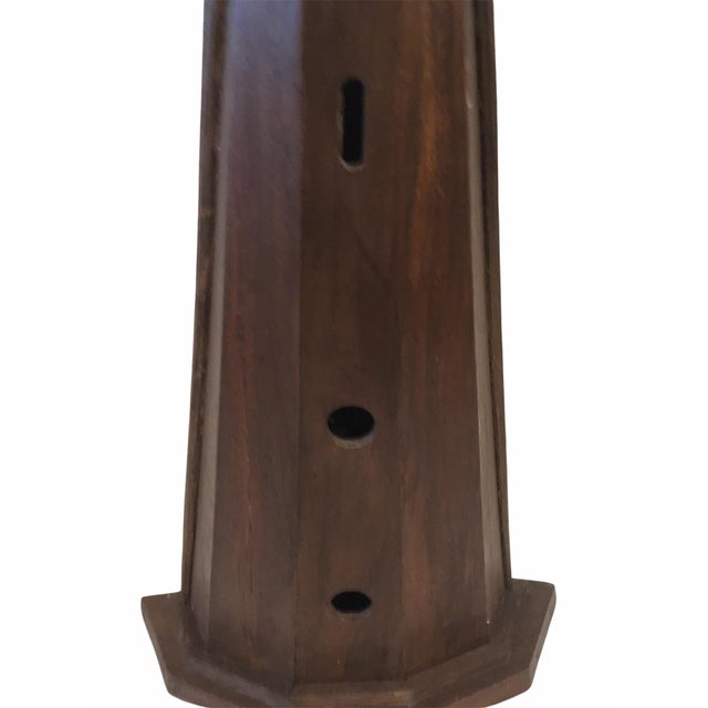 Brown Large Antique Early 20th Century Oak Wood Stag Head Harp For Sale - Image 8 of 13