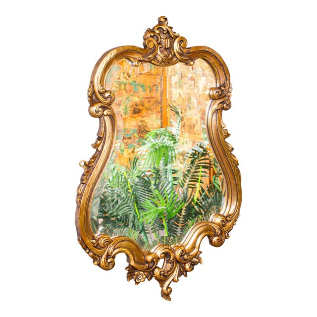 1910's Antique Baroque Wall Mirror For Sale