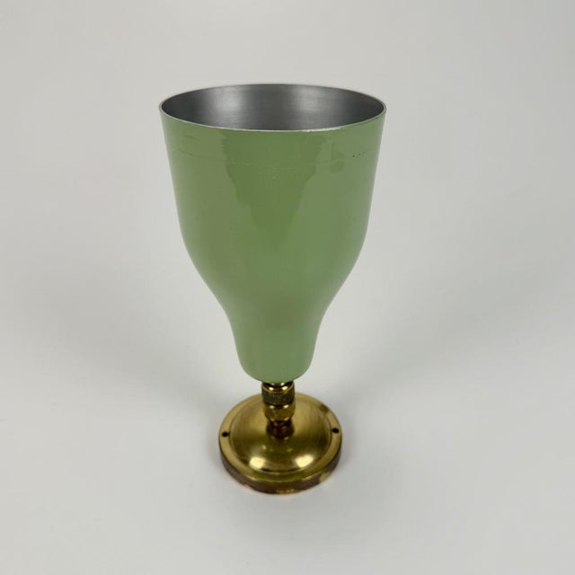 1950s Small Mid-Century Modern Wall Lamp in Green from Stilnovo , Italy, 1950s For Sale - Image 5 of 8