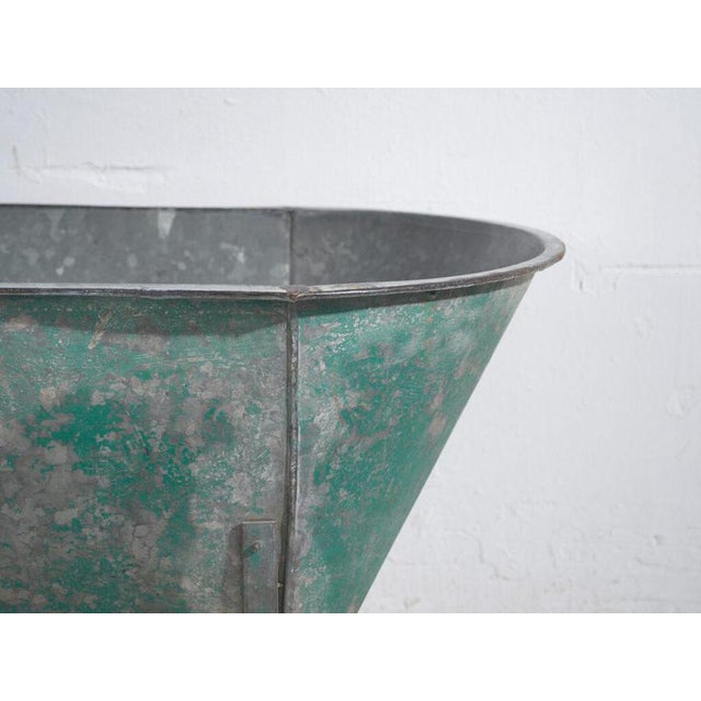 Industrial Galvanized Metal Container by Amaru, 1900 For Sale - Image 5 of 7