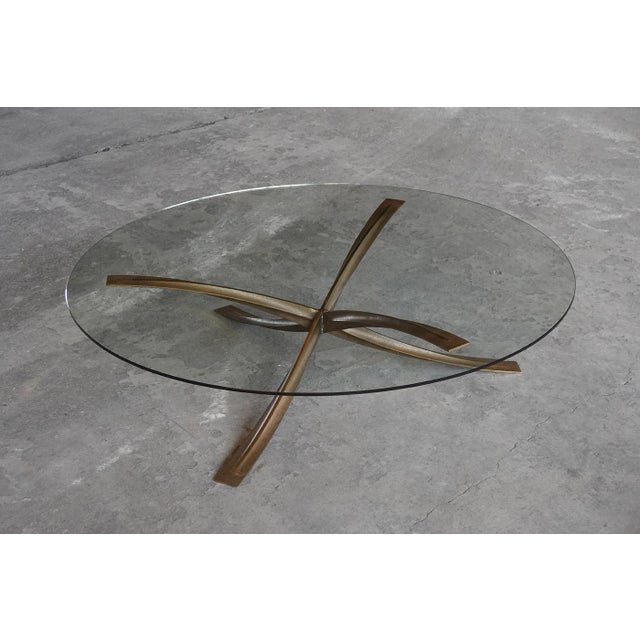 1960s Sculptural Bronze Coffee Table by Michel Mangematin, France, 1960s For Sale - Image 5 of 9