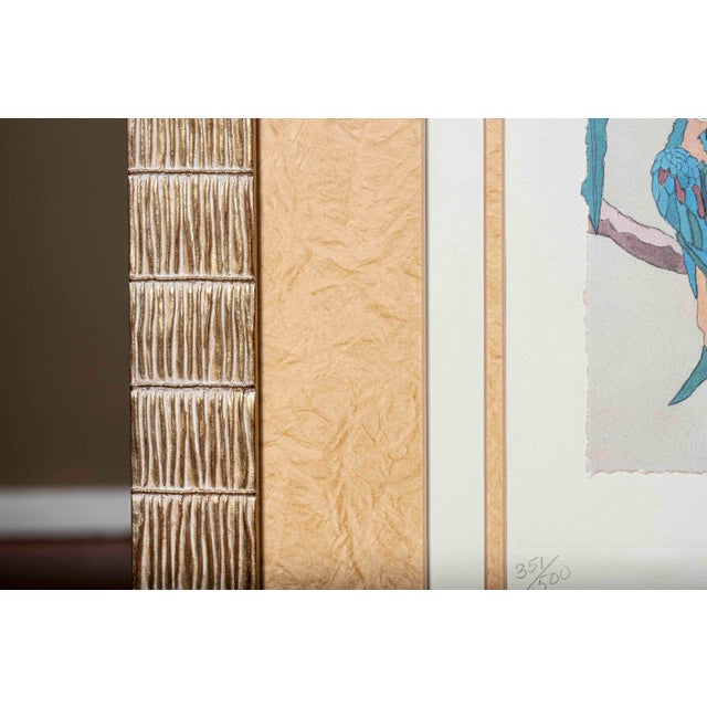 Wood Dan Goad “Macaws” Signed & Numbered Limited Edition Bird Print, Framed For Sale - Image 7 of 13