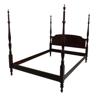 Kindel Oxford Mahogany Queen Size Poster Bed For Sale