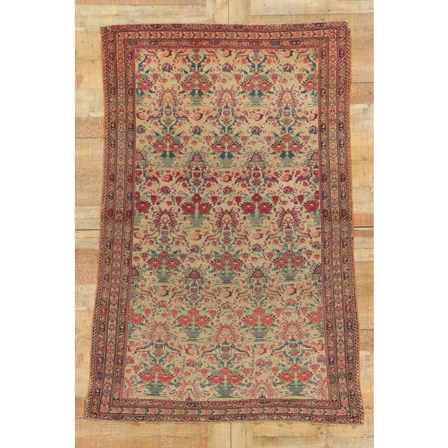 Early 20th Century Antique Persian Mishan Malayer Rug - 04'01 X 06'02 For Sale - Image 9 of 10