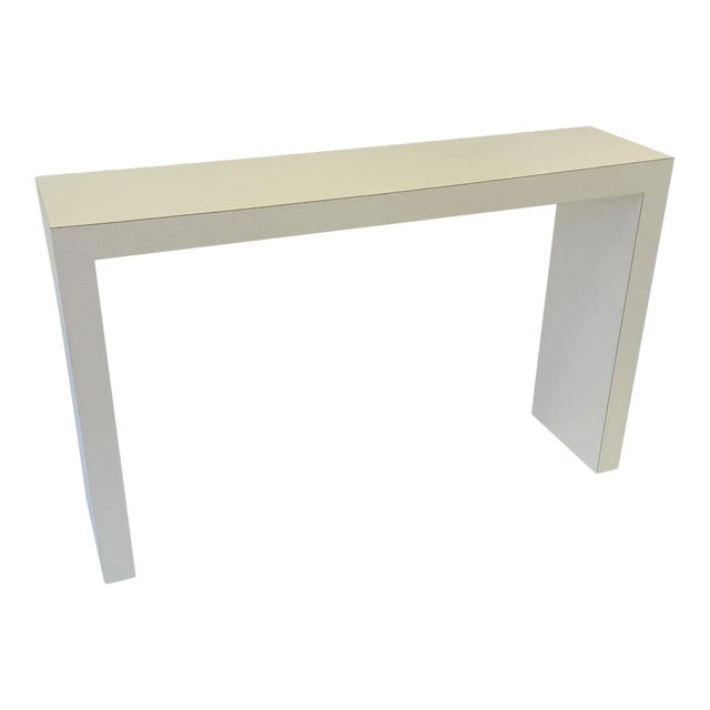 1990s Parsons Textured Console Table For Sale