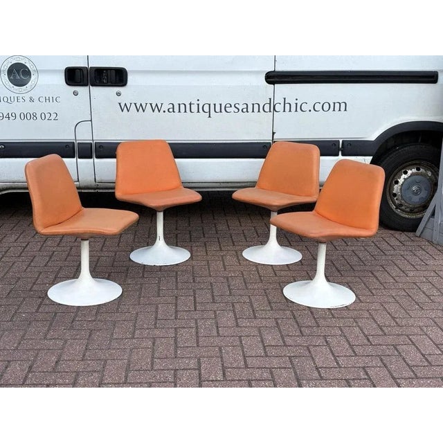 Mid Century 1970's Broderna Johanson Dining Table & Chairs Sizes :- 73 cms tall, 49 cms max width, 45 cms seat height, 40...