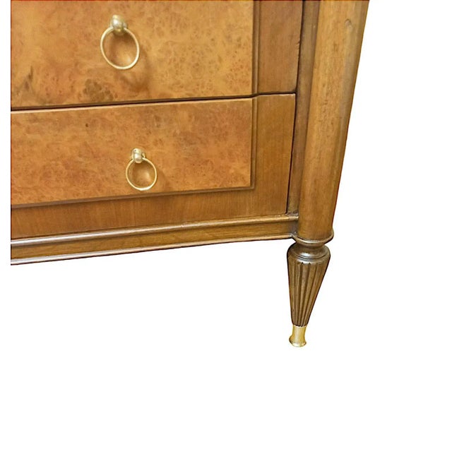 Brown Art Deco Curved Chest of Drawers For Sale - Image 8 of 13