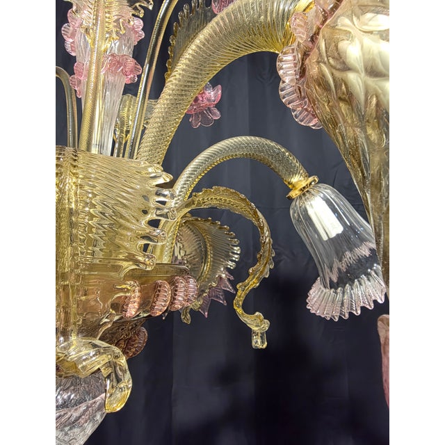 Murano Chandelier, 1980s For Sale - Image 4 of 13
