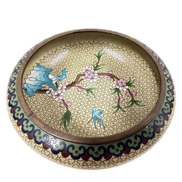 Metal Early 20th Century Antique Chinese Cloisonne Bowl For Sale - Image 7 of 9