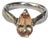 Set in Platinium 900, 3.18 Carats, Imperial Topaz & Diamond Engagement Ring Size 7 For Sale