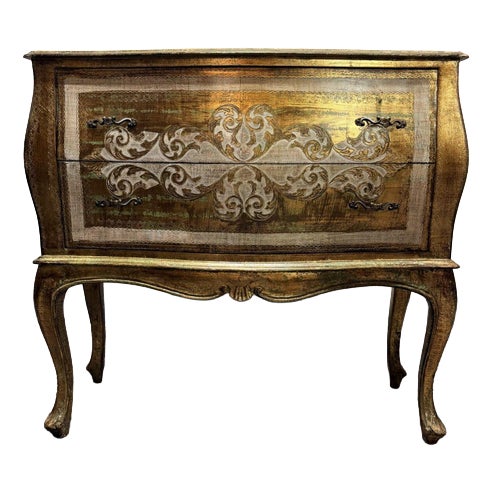 Hollywood Regency Bombe Chest of Drawers For Sale