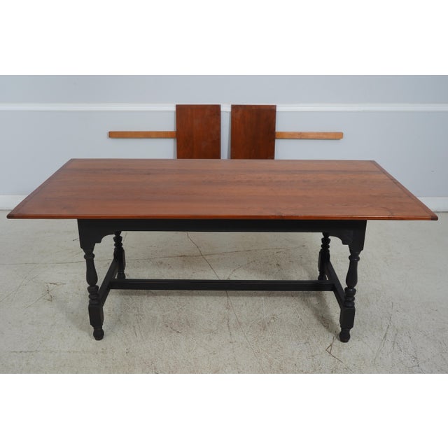 Age: Approx: 20 Years Old Details: Black Finish Base High Quality Construction Country Style Breadboard Ends Pegged...