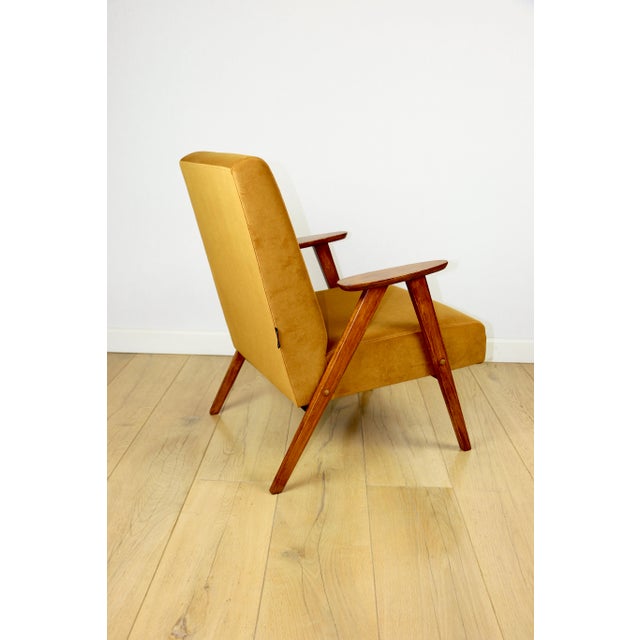 Vintage Golden Velvet Lounge Chair, 1970s For Sale - Image 6 of 12