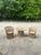 1970s Rattan Wicker Collection Pair of Chairs and Matching Table White Glove Trio For Sale - Image 9 of 9