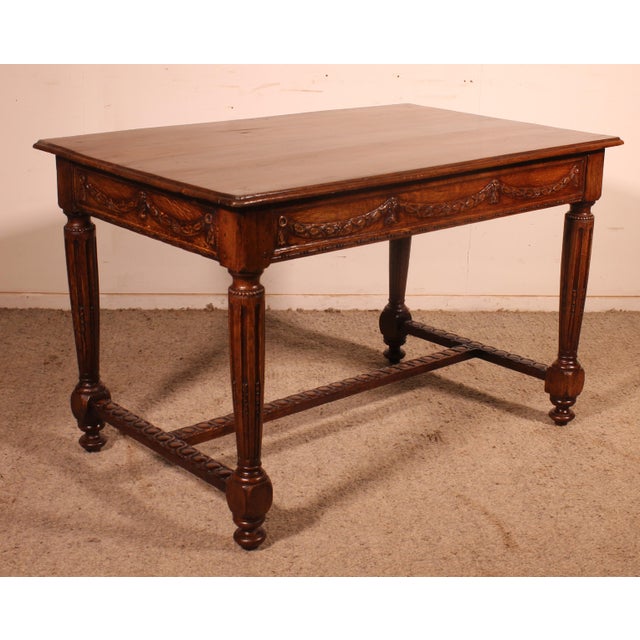 Antique Louis XVI Oak Desk, 1700s For Sale - Image 11 of 14
