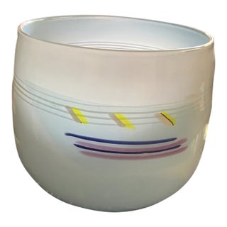 Postmodern Mark Hartung Hand-Blown Art Glass Vase For Sale