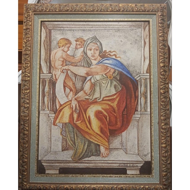 J. Gassent, the Sibyl of Delphi, 1980s, Ceramic & Wood For Sale - Image 4 of 4