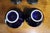 Ceramic Pair of Japanese Cobalt Blue Porcelain Vases With Copper Overlay For Sale - Image 7 of 12