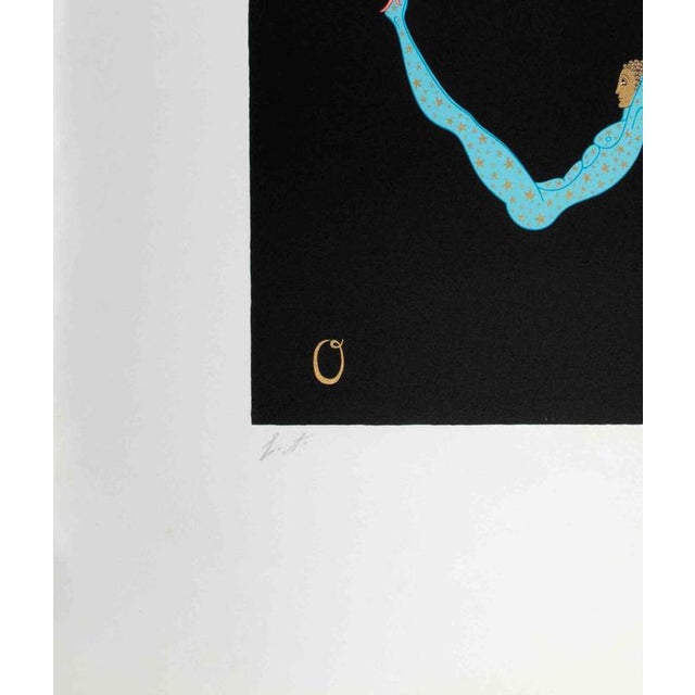 Contemporary Erté, Nude Letter O, 1976, Lithograph For Sale - Image 3 of 4