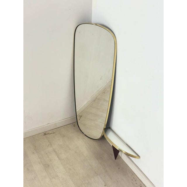 Danish Mirror with Console by Johansen Copenhagen, 1960s For Sale - Image 6 of 12