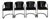 Brown Leather Dining Chairs, 1970s, Set of 4 For Sale