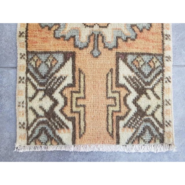 Orange 1950s Traditional Floral Turkish Rug For Sale - Image 8 of 10