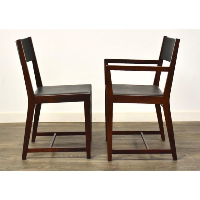 Directional Walnut Dining Chairs Milo Baughman Directional- Set of 6 For Sale - Image 4 of 12