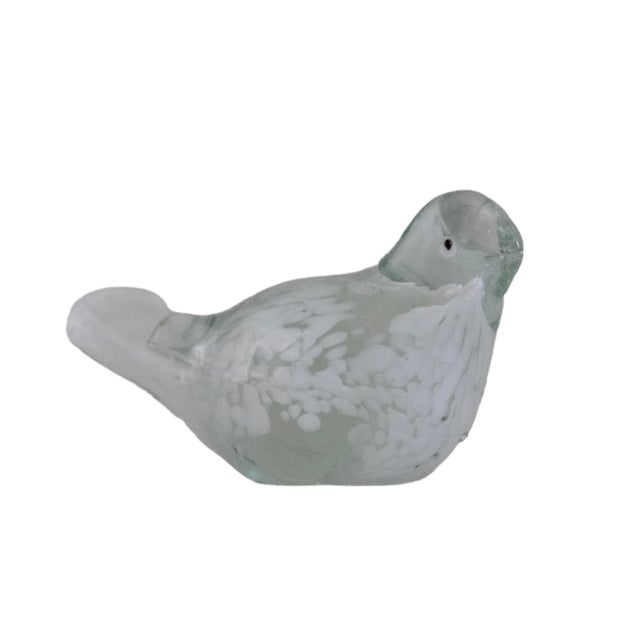 1970s Vintage Art Glass Handblown Bird Paperweight For Sale - Image 5 of 7