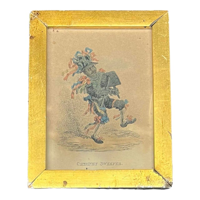 Early 19th Century Antique Hand-Colored Etching “Chimney Sweeper” For Sale