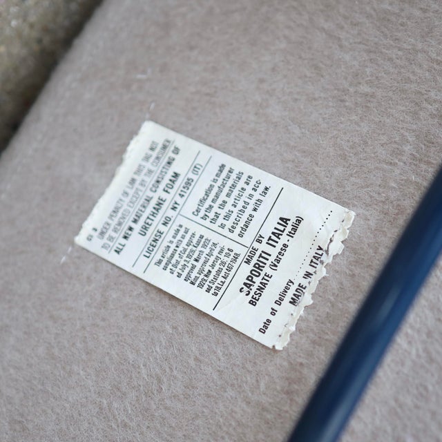 Tan Saporiti Italia Chairs in Alpaca, Set of Four For Sale - Image 8 of 8