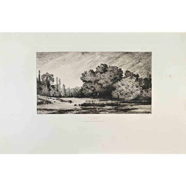 Tancrède Abraham, Le Val Clémence, Etching, 1870s For Sale