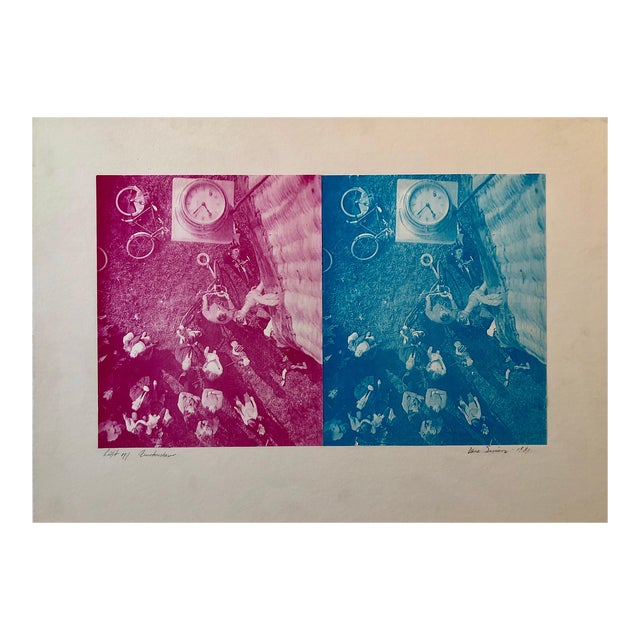 Vera Simons, Lift Off, Amsterdam, Photo Mosaic Collage Aerial Photograph, Female Aviator, 1971 For Sale