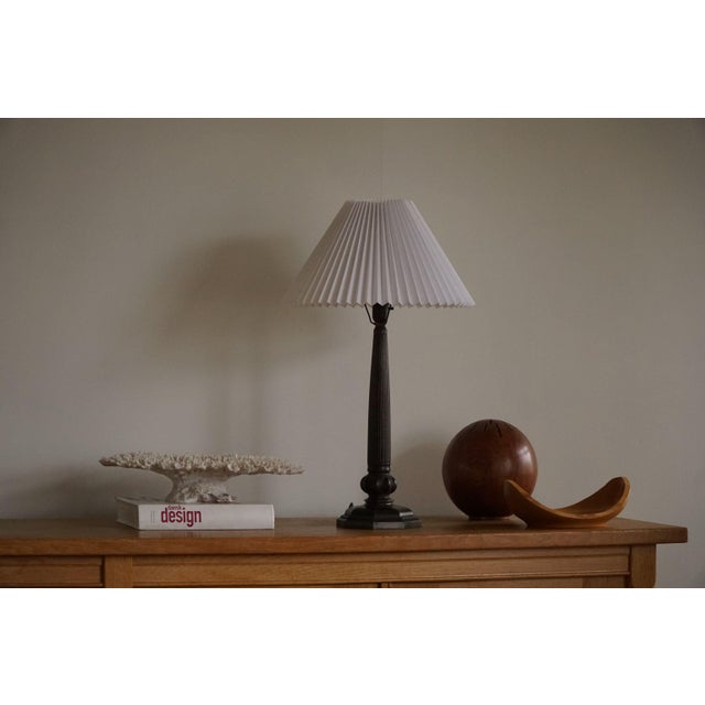 Metal Art Deco Danish Table Lamp, 1920s For Sale - Image 7 of 16