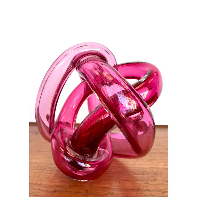 Pink Glass Knot Sculpture Chairish