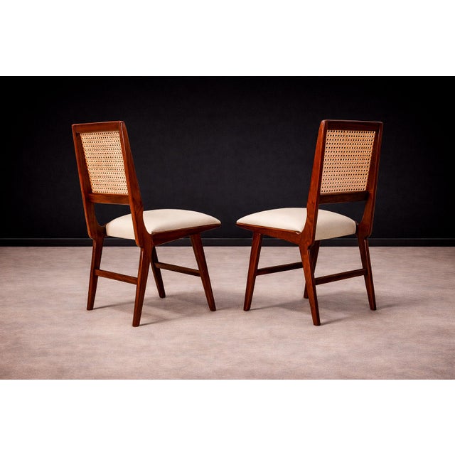 1950s Set of 2 Chairs in Caviuna wood & Leather, Forma, 1950s - Lot 176 For Sale - Image 5 of 12