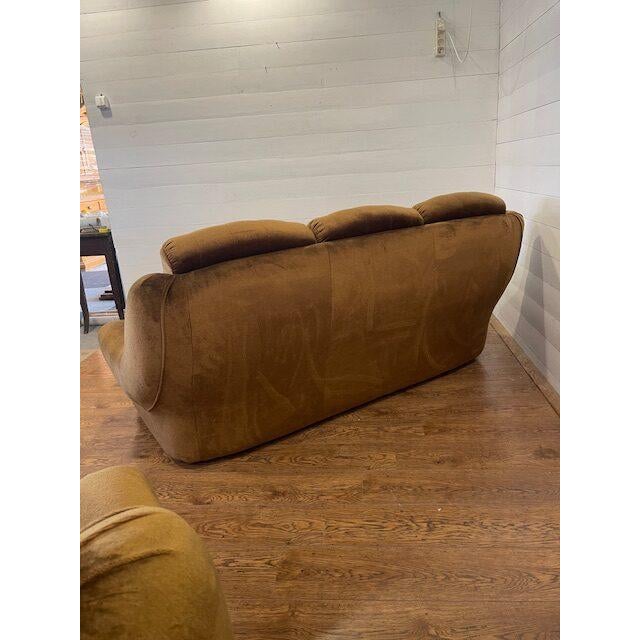 Vintage Polystyrene Golden Brown Seating by Tatra Nabytok, 1960, Set of 3 For Sale - Image 10 of 18