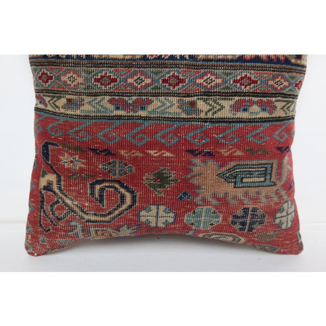 Mid 20th Century Handmade Red Color Pillow Cushion Cover -16'' X 16'' For Sale - Image 5 of 8