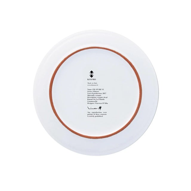 Contemporary Filature Vi | Spinning Ceramic Plate by Vincenzo D’Alba for Kiasmo For Sale - Image 3 of 4