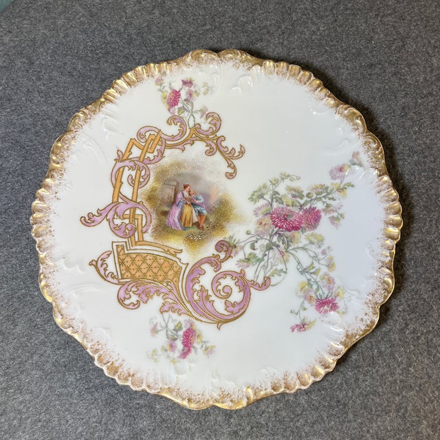 Limoges, France Early 20th Century Antique Limoges Ak CD Porcelain Plate, France For Sale - Image 4 of 7